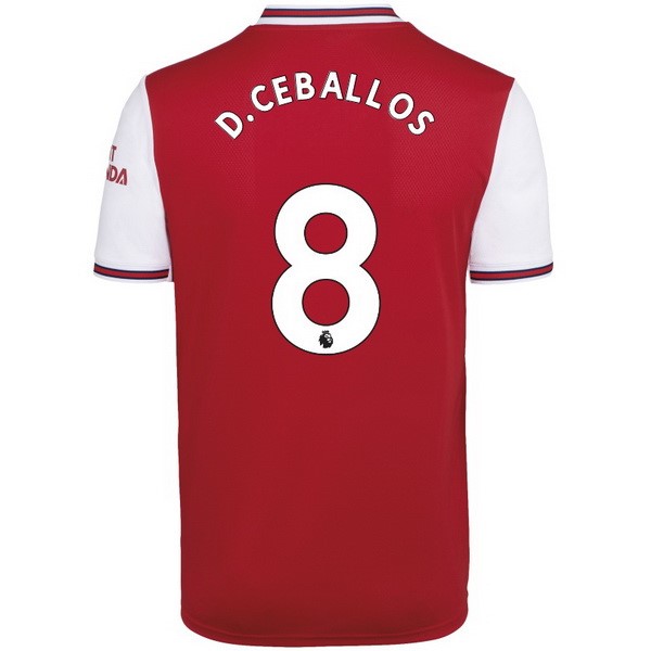 Camiseta Arsenal NO.8 D.Ceballos Primera 2019-2020 Rojo